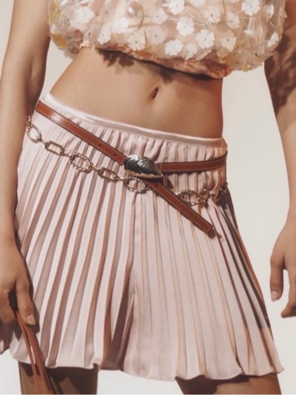 Anthropologie Satin Plissé Shorts